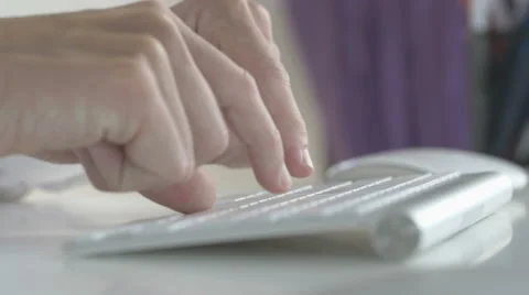 Businessman typing on a keyboard Stock Footage 66237957