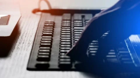 Businessman typing on keyboard searching Stock Footage 229763549