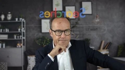 Businessman typing on a search engine of the computer the words HOW TO. Stock Footage 120250974