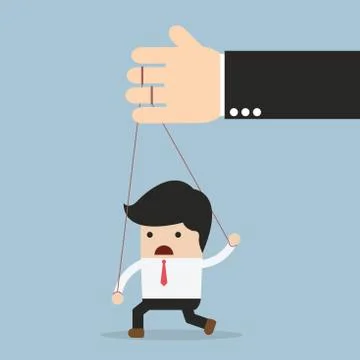Businessman under control Stock Illustration