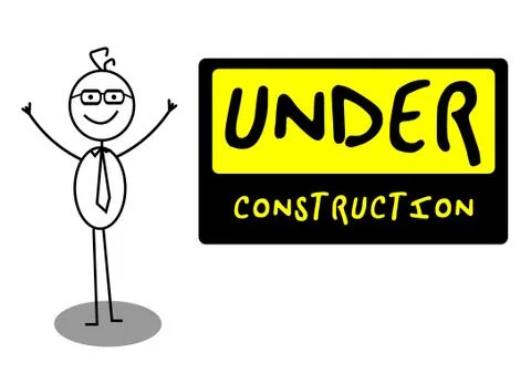 Businessman UnderConstruction Stock Illustration