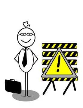 Businessman UnderConstruction Stock Illustration