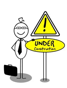 Businessman UnderConstruction Stock Illustration