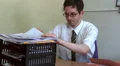 Businessman upset he can't find document HD Footage
