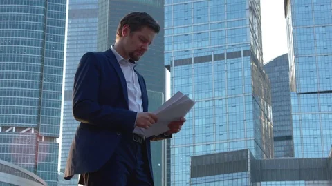 Businessman is upset with work Stock Footage 75398260