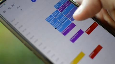 businessman use google calendar on his p... | Stock Video | Pond5