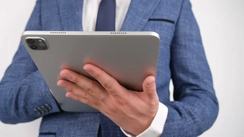 Businessman using app Stock Footage 236196063
