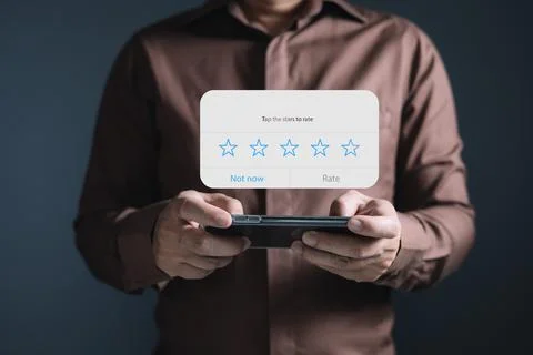 A businessman using application on smartphone the virtual screen to give sa.. Stock Photos