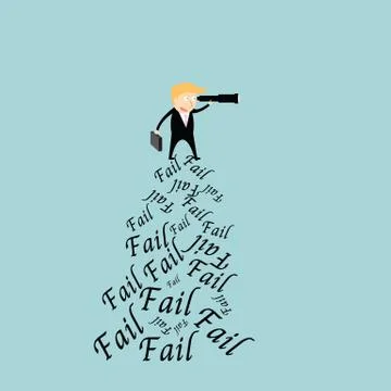 Businessman using binocular Stock Illustration