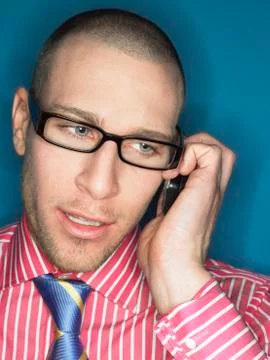 Businessman Using Cell Phone Stock Photos