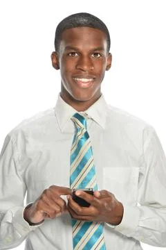 Businessman using cell phone Stock Photos
