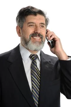 Businessman Using Cell Phone Stock Photos