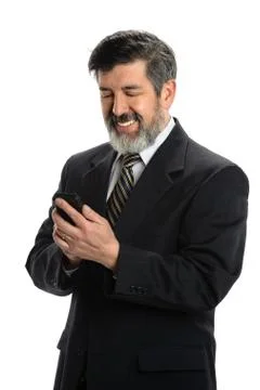 Businessman Using Cellphone Stock Photos