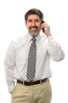 Businessman Using Cellphone Stock Photos