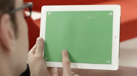 Businessman using computer with green screen for web and e-mail Video stock 11115692