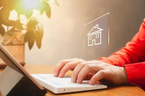 Businessman using computer laptop  for trading forex exchange and money trans Stock Photos
