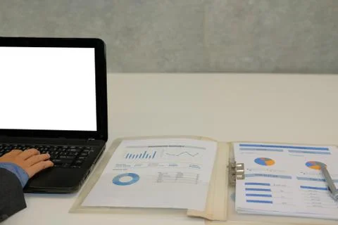 Businessman using computer. startup man working with laptop Foto stock