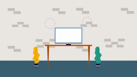 Businessman using desktop in the office animation Video stock 115211702