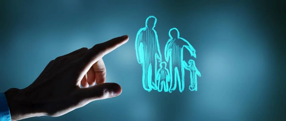 Businessman using digital network interface Stock Photos