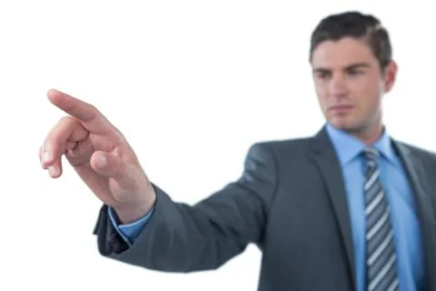 Businessman using digital screen Stock Photos