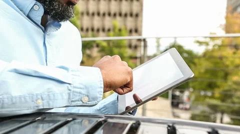 Businessman using digital tablet Stock Footage 67349099