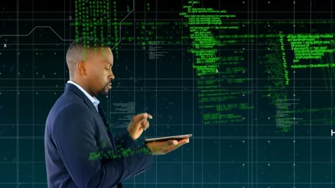 Businessman using a digital tablet Stock Footage 107707615