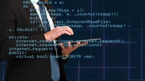 Businessman using a digital tablet Video stock 107724004