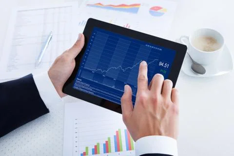 Businessman using digital tablet Foto stock