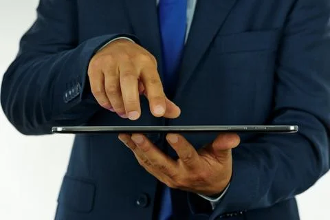 Businessman using digital tablet Stock Photos