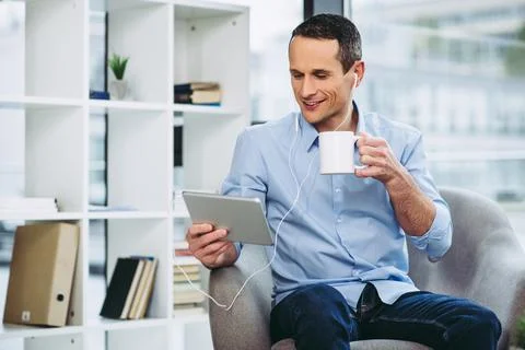 Businessman using digital tablet Stock Photos