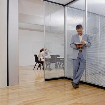 Businessman using a handheld computer Stock Photos