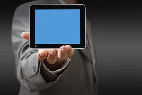 Businessman using his digital tablet イラスト素材