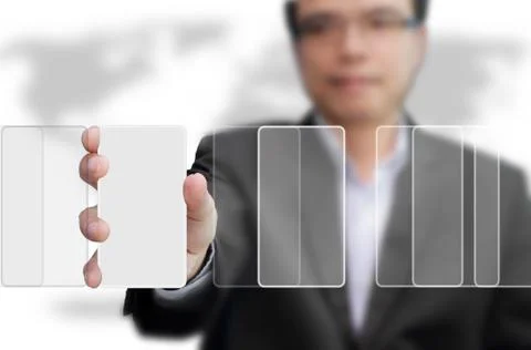 Businessman using his digital tablet Stock Illustration