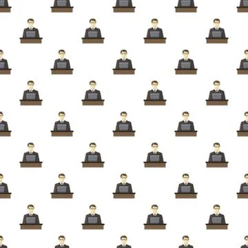 Businessman using his laptop pattern イラスト素材
