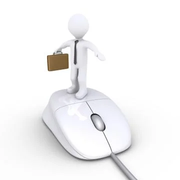 Businessman using the internet Stock Illustration