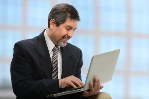 Businessman Using Laptop Stock Photos