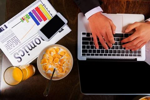 Businessman using laptop 스톡 사진