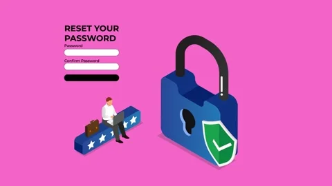 Businessman using a laptop to reset password Stock Footage 221532149