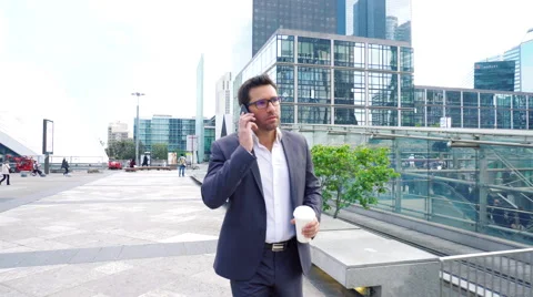 Businessman using a mobile phone Stock Footage 67534069