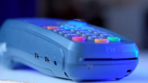 Businessman using NFC technology for paying in shop or cafe. Man phone payment. Stock Footage 151822462