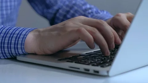 Businessman using notebook Stock Footage 85120657