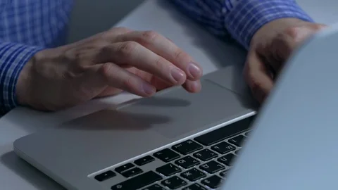 Businessman using notebook Stock Footage 85155007