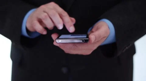 Businessman using smartphone Video stock 60692985