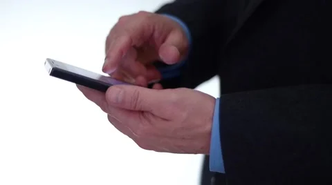 Businessman using smartphone Video stock 60696032