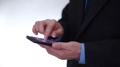 Businessman using smartphone Video stock 60697594