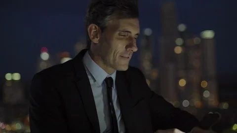 Businessman using smartphone Stock Footage 106320739