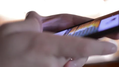 Businessman using smartphone. phone message communication technology. Vidéo 218608704