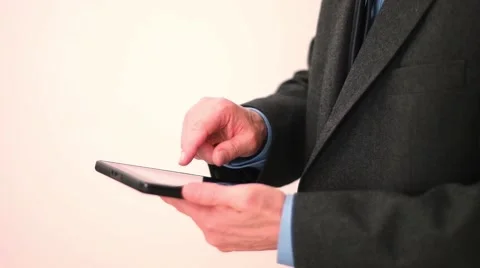 Businessman using tablet computer Stock Footage 60676358