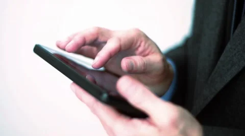 Businessman using tablet computer Video stock 60702344
