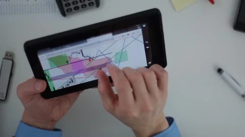 Businessman using tablet computer Stock Footage 60742225